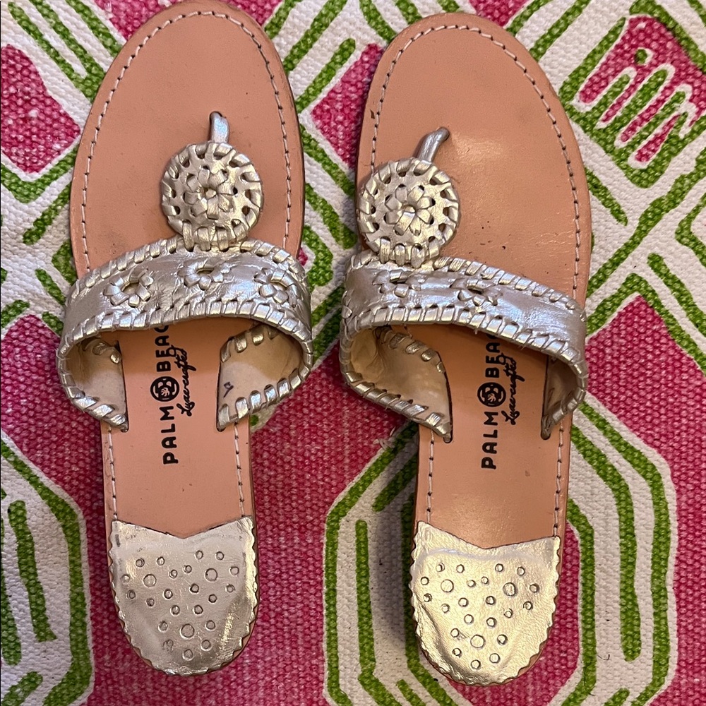 Palm Beach Sandals Metallic Slides
